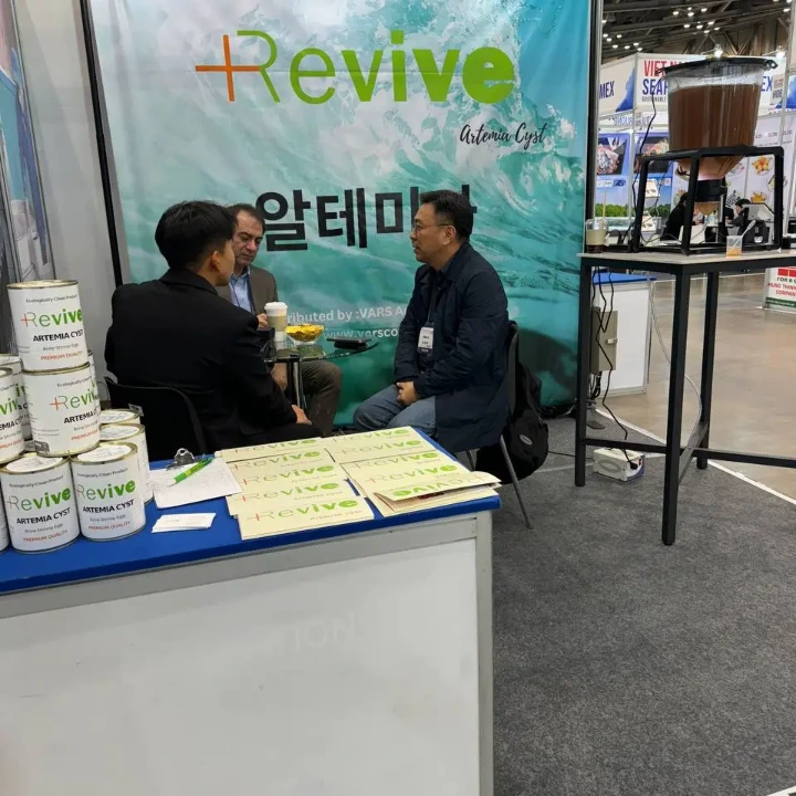 Industry meetings at the VARS Revive Artemia display