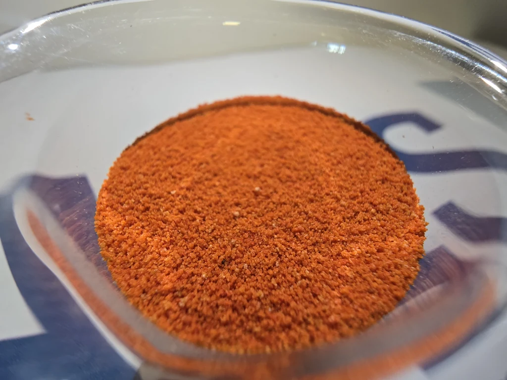 Top-down macro photography of pure decapsulated Artemia embryos showing 100% shell-free purity